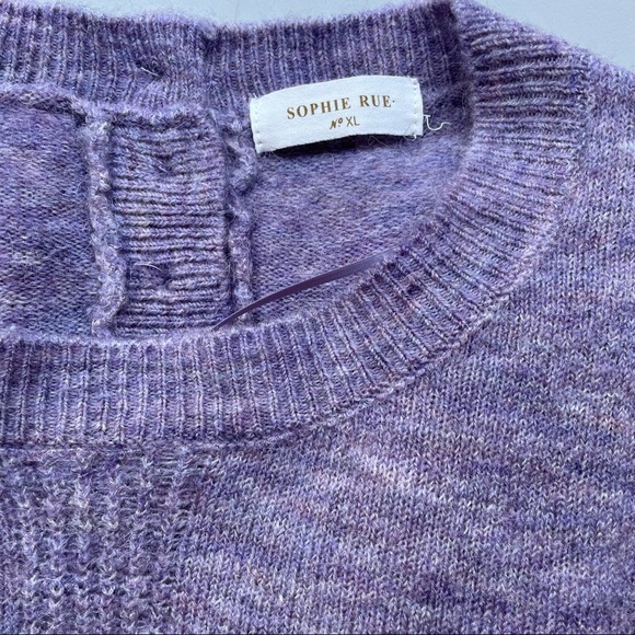 Sophie Rue Light Purple Back Button Pullover Sweater - Picture 8 of 12